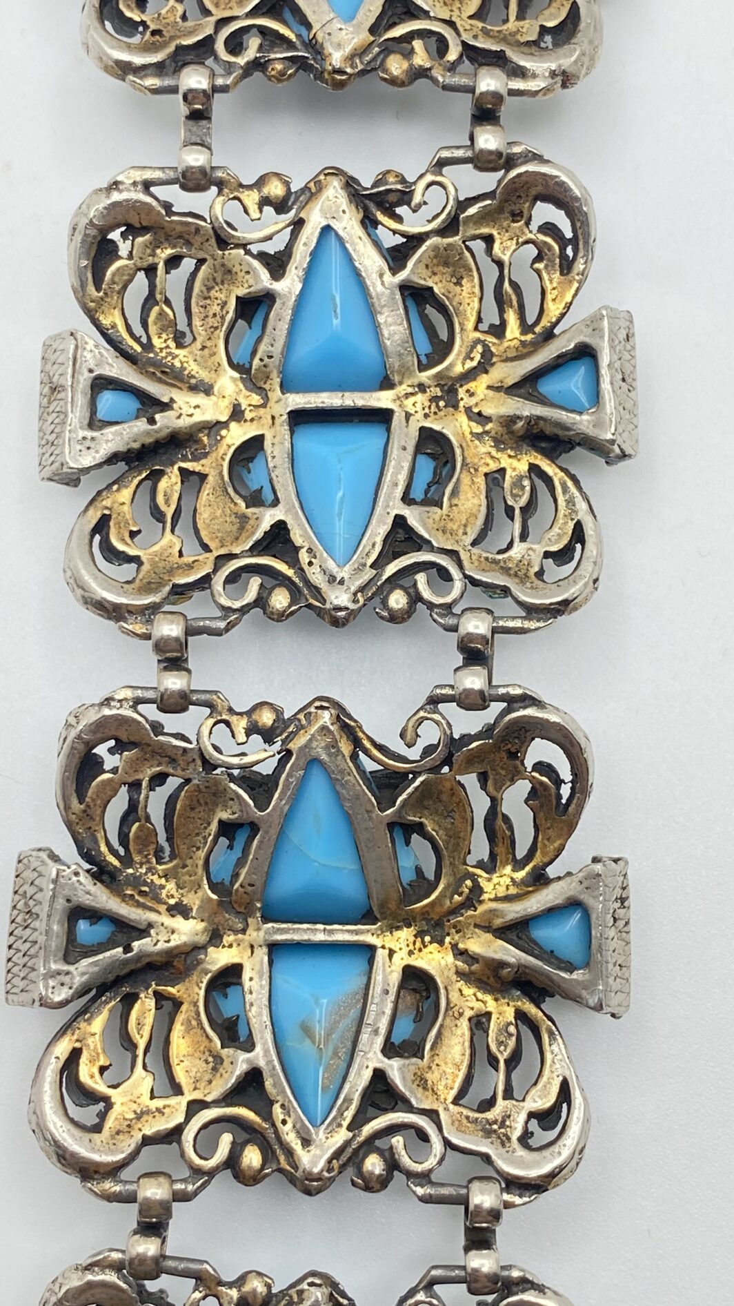 PARURE SELRO  VINTAGE – UN TRIONFO DI TURCHESE, STRASS E MAESTRIA AMERICANA ANNI’40 - immagine 8