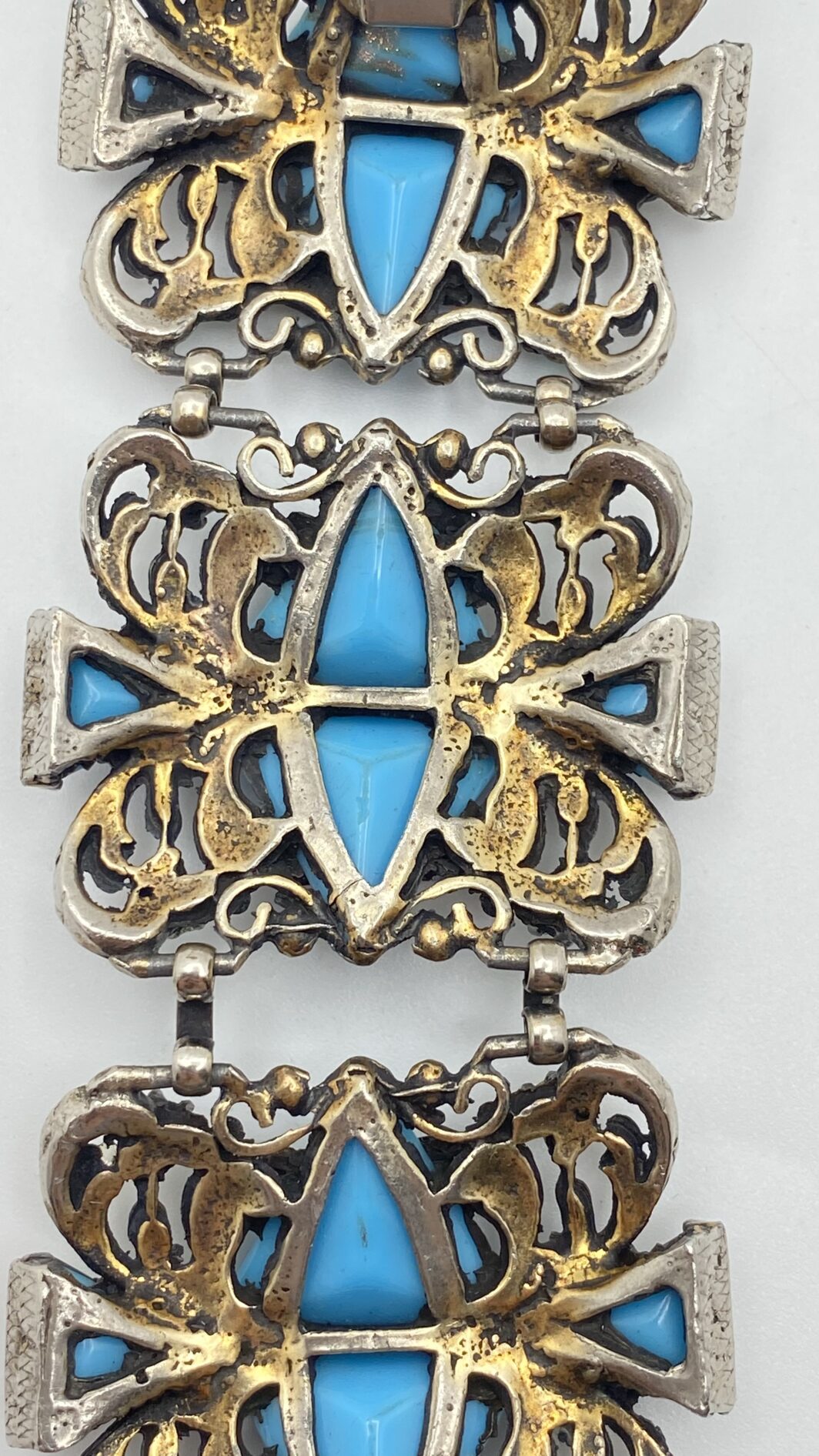 PARURE SELRO  VINTAGE – UN TRIONFO DI TURCHESE, STRASS E MAESTRIA AMERICANA ANNI’40 - immagine 17