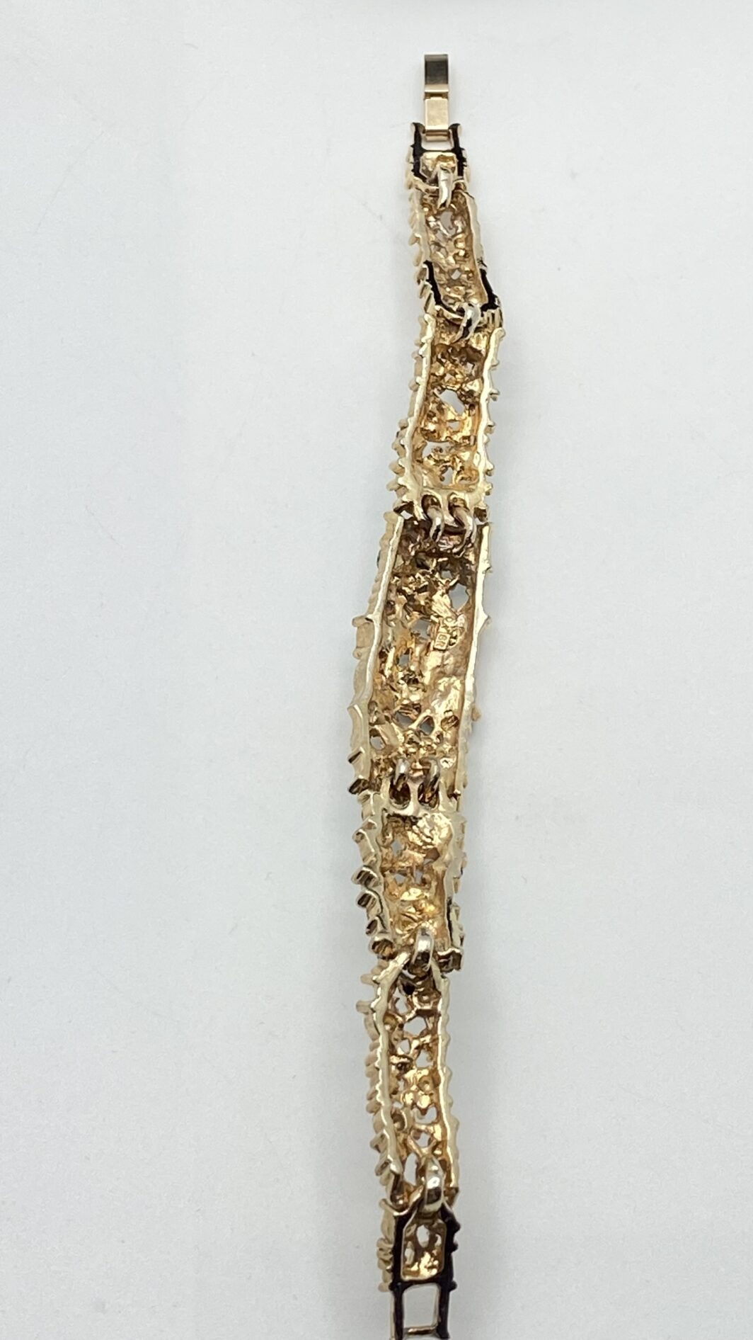 DANZA DI LIBELLULE IN METALLO GOLD TONE E CRISTALLI COLOR TOPAZIO BLUE LONDON – DEMI-PARURE ANNI ’70/’80 FIRMATA B.R. - immagine 22