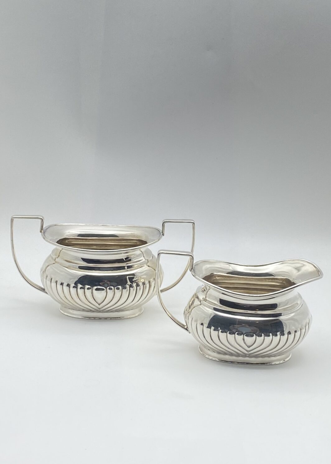 ZUCCHERIERA e CREMIERA Art Deco – Lewis Rose & Co., Sheffield, ca. 1922