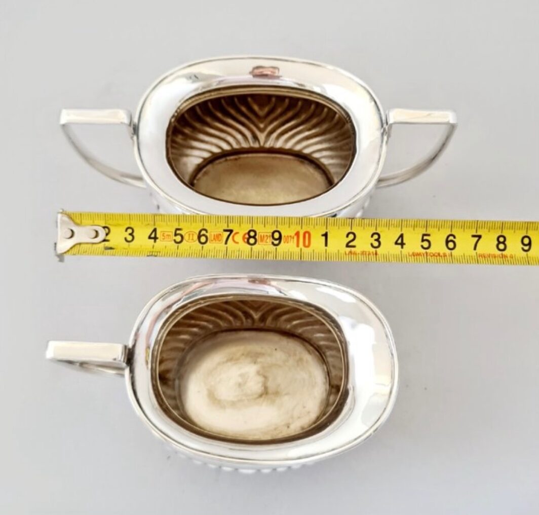 ZUCCHERIERA e CREMIERA Art Deco – Lewis Rose & Co., Sheffield, ca. 1922 - immagine 4