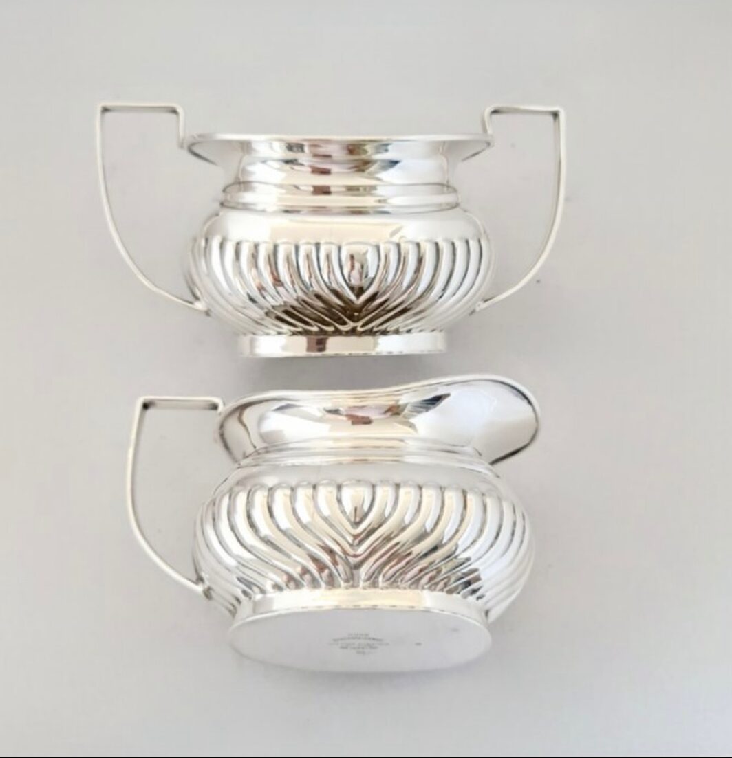 ZUCCHERIERA e CREMIERA Art Deco – Lewis Rose & Co., Sheffield, ca. 1922 - immagine 3