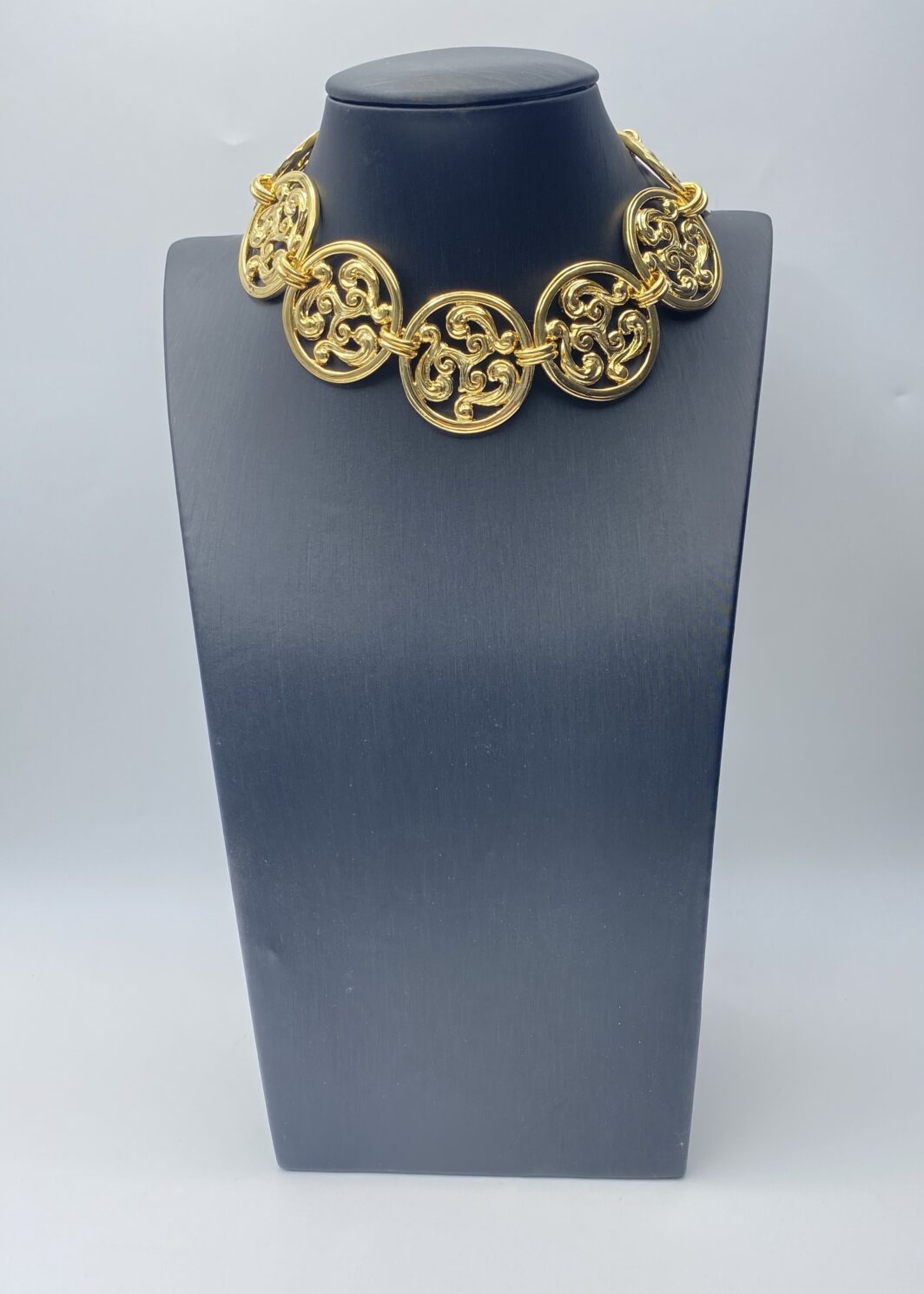 CHOKER VINTAGE ANNI 80 ICONICO YVES SAINT LAURENT PLACCATO ORO