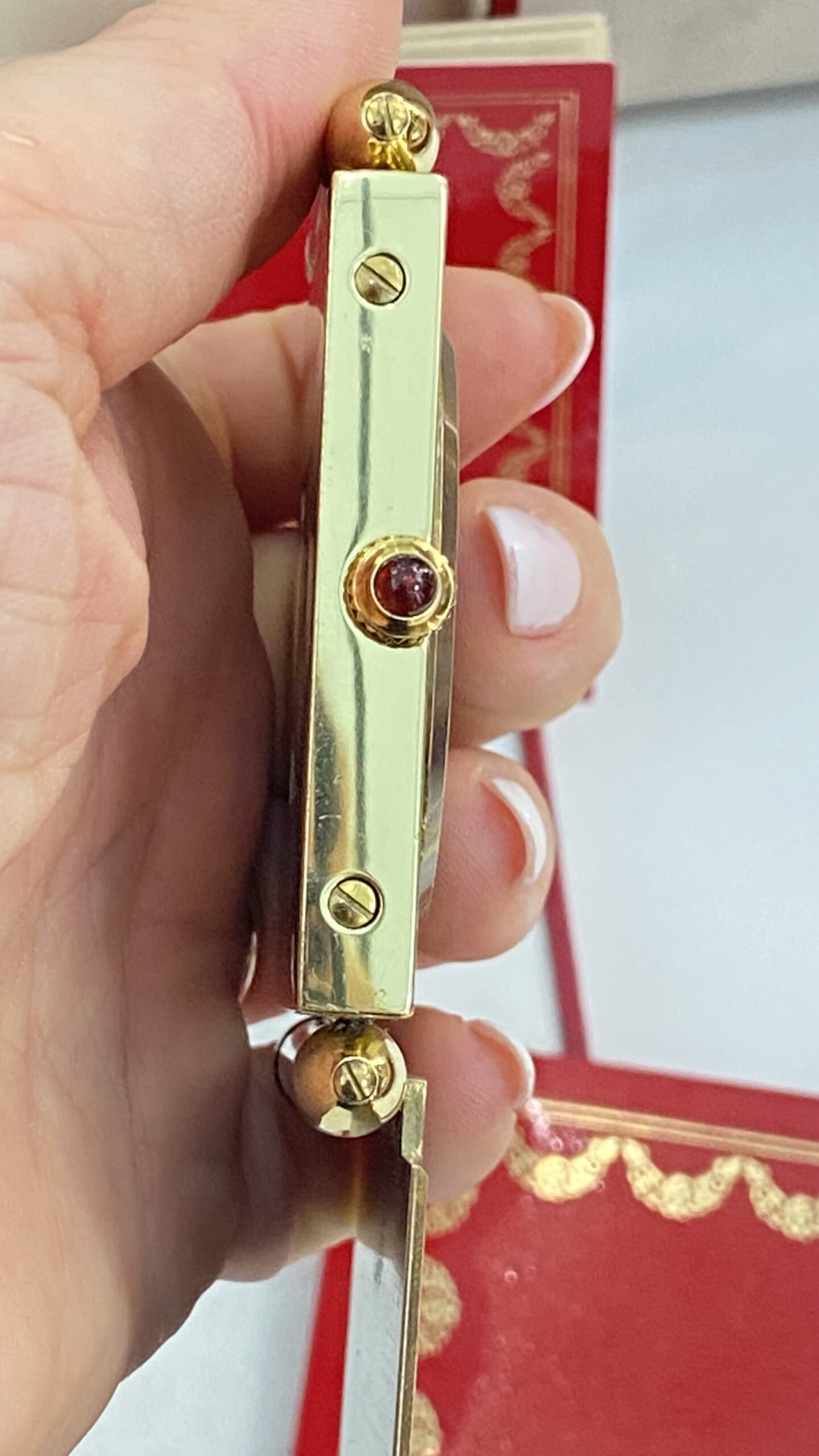 ORIGINALE PENDULETTE DE VOYAGE MUST DE CARTIER SET COMPLETO ANNI ‘80 DALLA RARA E INTRAMONTABILE BELLEZZA VINTAGE - immagine 10