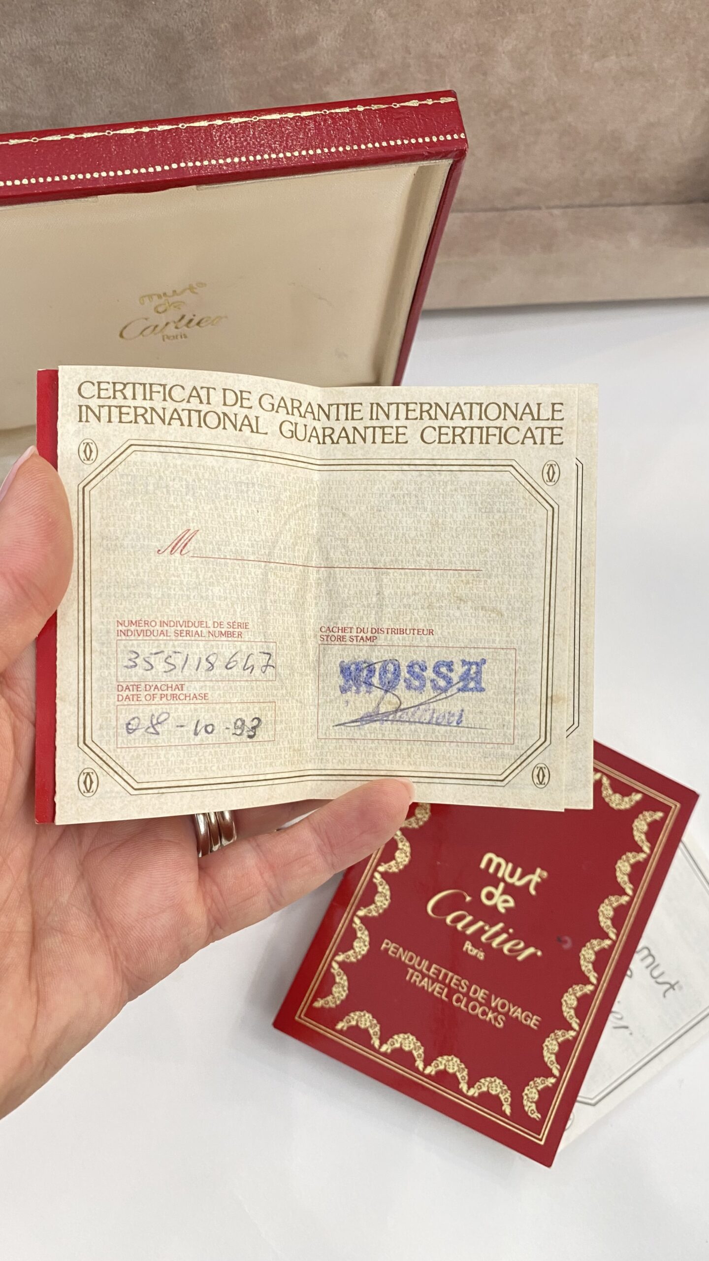 ORIGINALE PENDULETTE DE VOYAGE MUST DE CARTIER SET COMPLETO ANNI ‘80 DALLA RARA E INTRAMONTABILE BELLEZZA VINTAGE - immagine 15